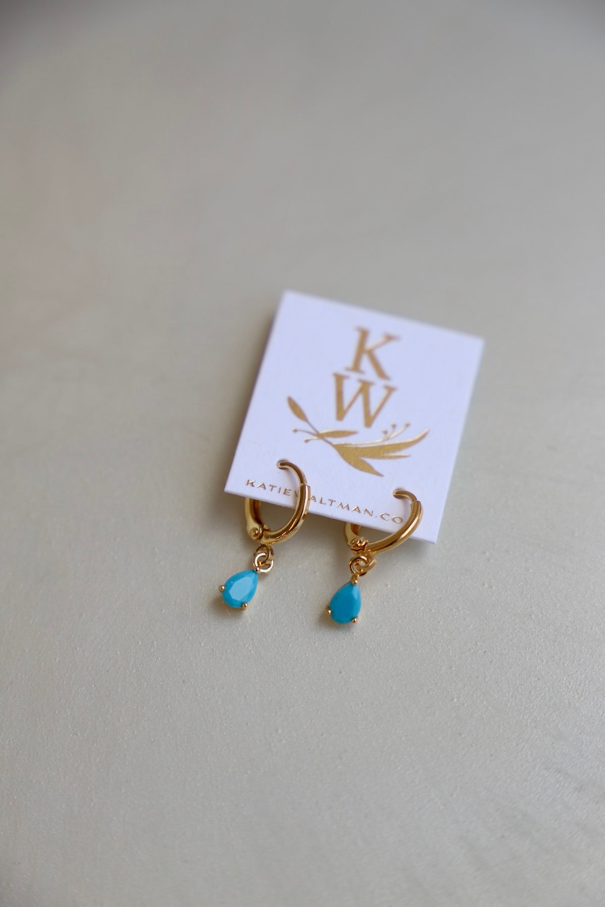 BIRTHSTONE TEARDROP EARRINGS