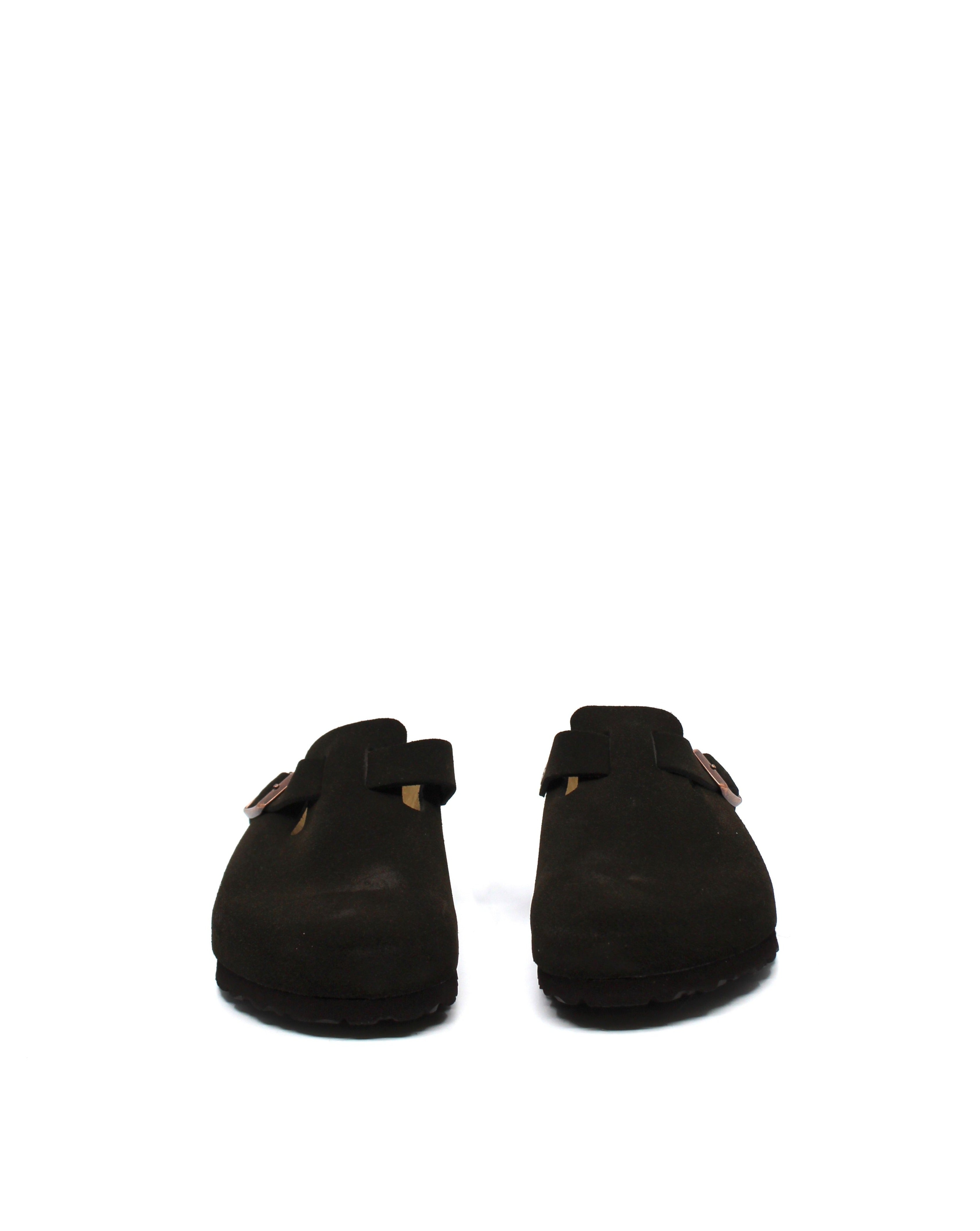 Birkenstock Boston Mocha Suede Soft Footbed Regular Width