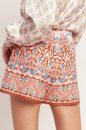 MOROCCAN MUSE PINK WOVEN SKORT.