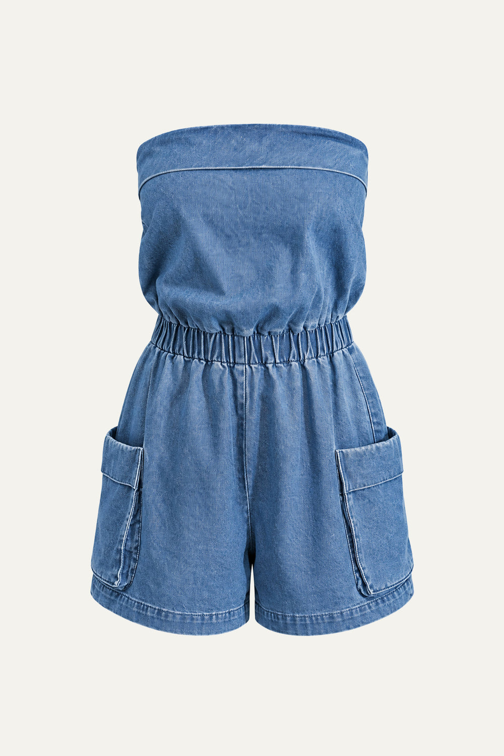MEANT TO BE TOGETHER DENIM ROMPER