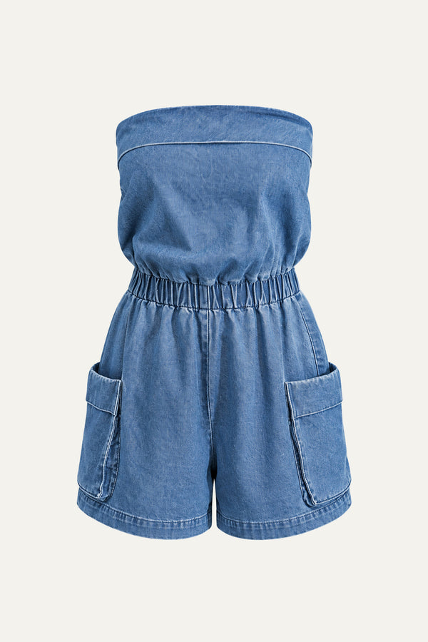 MEANT TO BE TOGETHER DENIM ROMPER