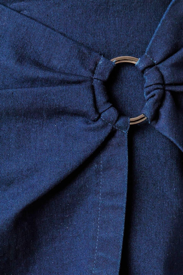 TAKING TIME OFF DENIM WOVEN SKORT.