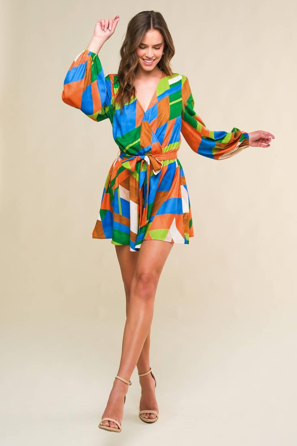 THIS IS YOUR SIGN WOVEN ROMPER.