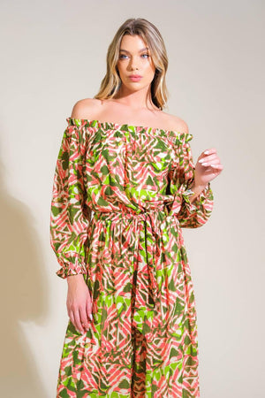 MOMENTS OF JOY WOVEN JUMPSUIT.