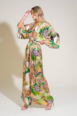 RIPPLE EFFECT WOVEN JUMPSUIT.