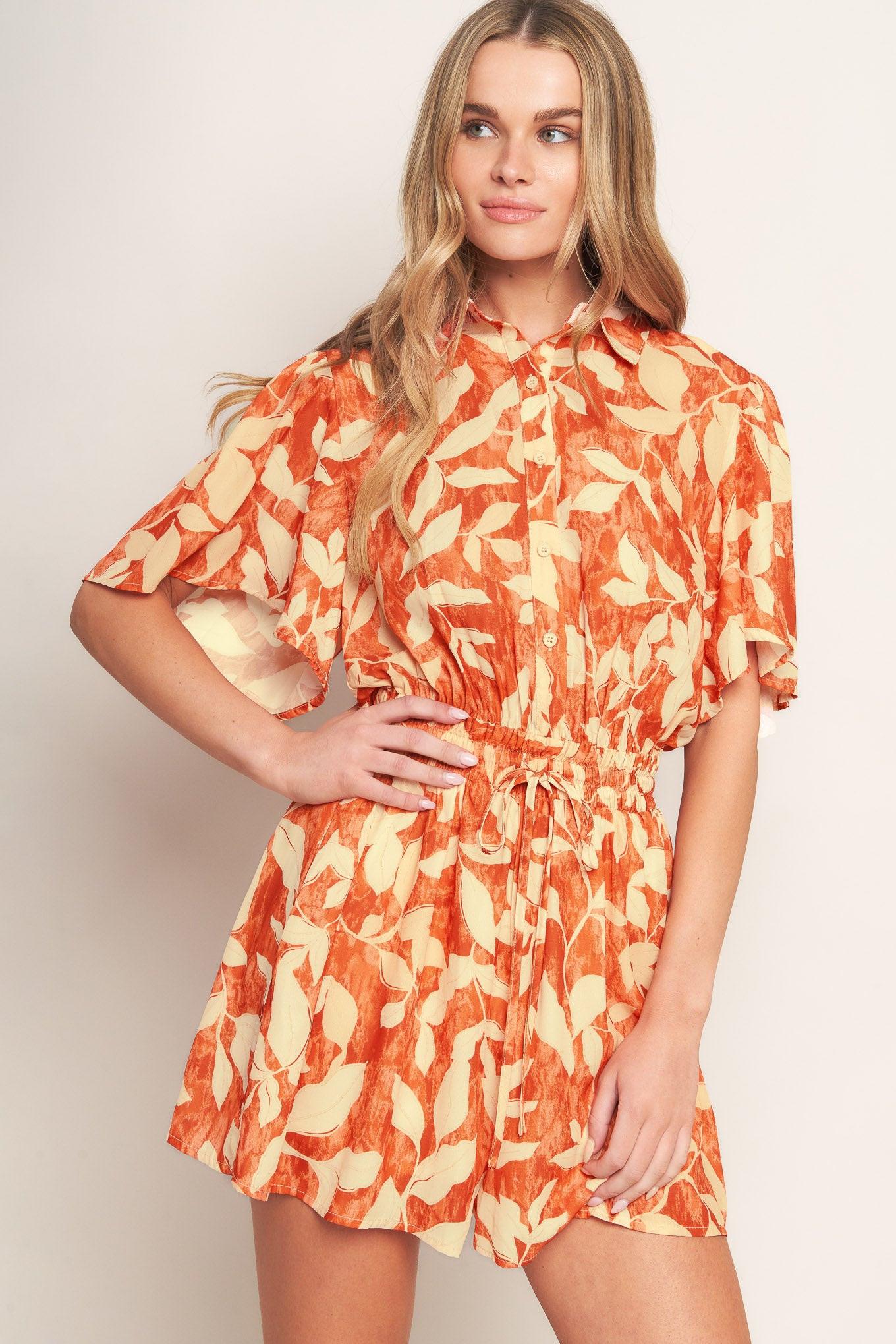 TIMELESS GRACE WOVEN ROMPER.