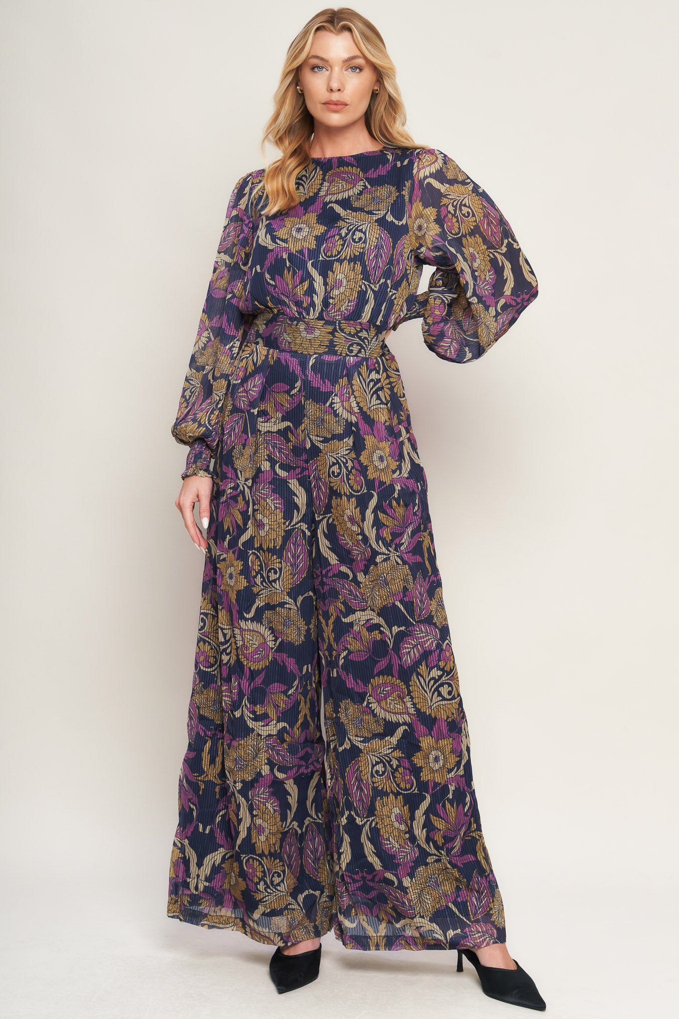 WHISPERING PINES WOVEN JUMPSUIT