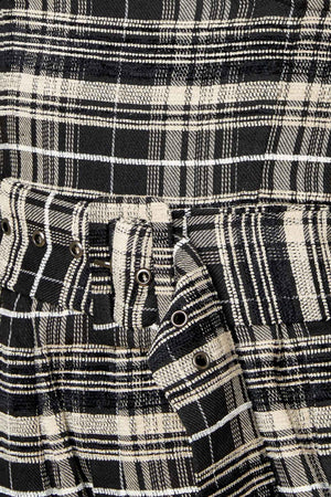 SAND DUNE WOVEN PLAID JUMPSUIT.