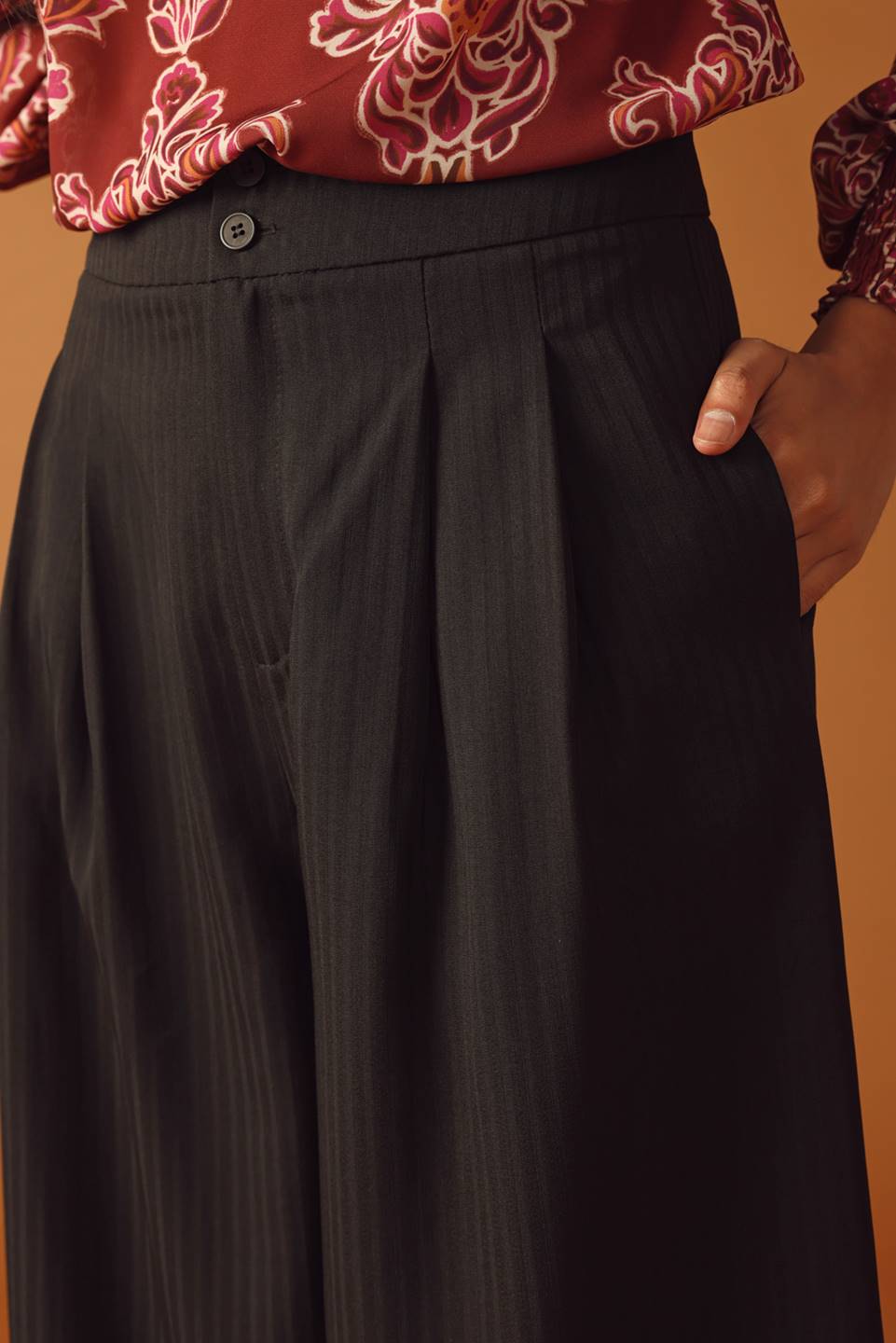 SWEET REMINISCENCE WOVEN WIDE LEG PANTS