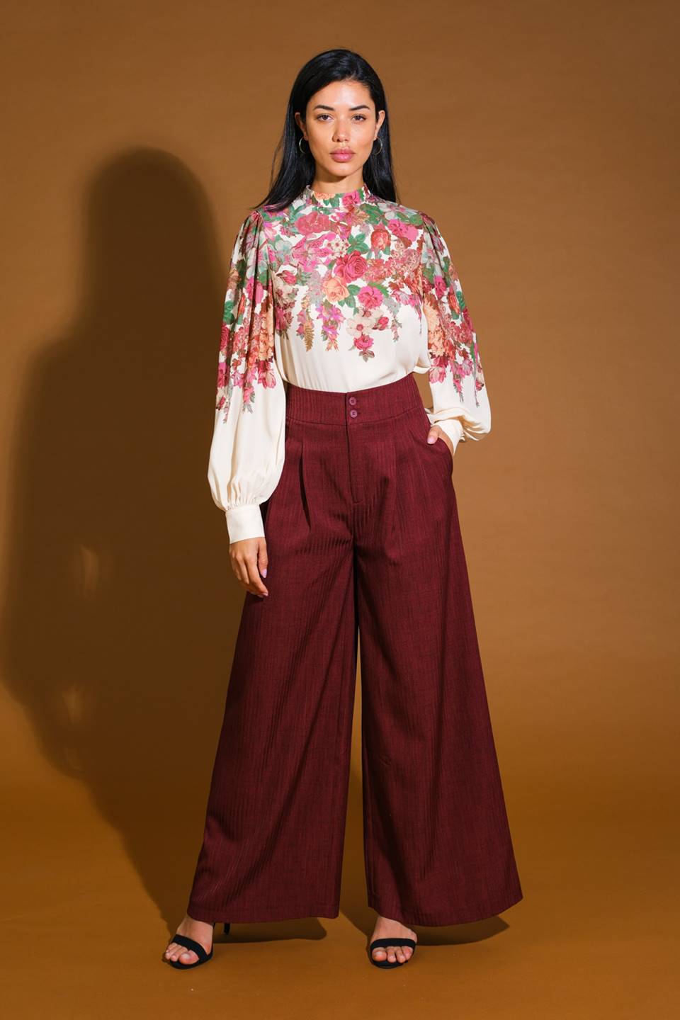 SWEET REMINISCENCE WOVEN WIDE LEG PANTS