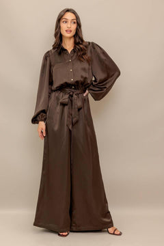 SUGAR BROWNIE WOVEN JUMPSUIT.
