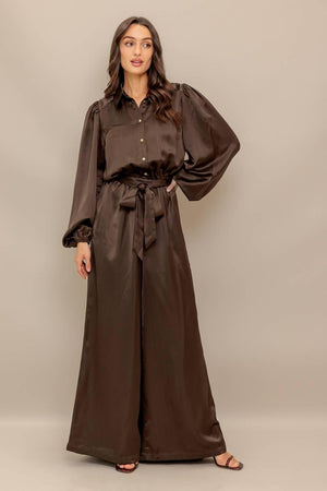 SUGAR BROWNIE WOVEN JUMPSUIT.