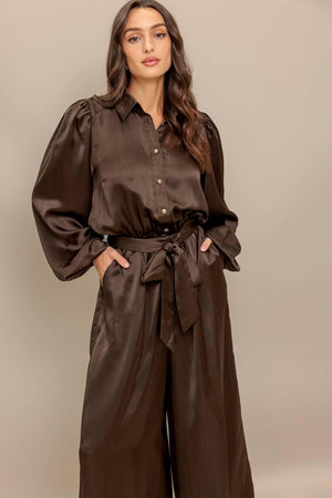 SUGAR BROWNIE WOVEN JUMPSUIT.