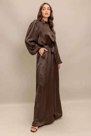 SUGAR BROWNIE WOVEN JUMPSUIT.