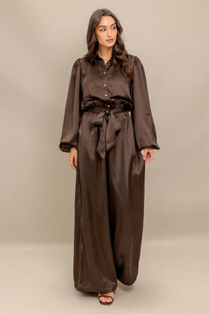 SUGAR BROWNIE WOVEN JUMPSUIT.