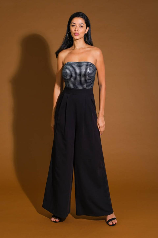 GLIMPSE OF GRACE WOVEN JUMPSUIT.
