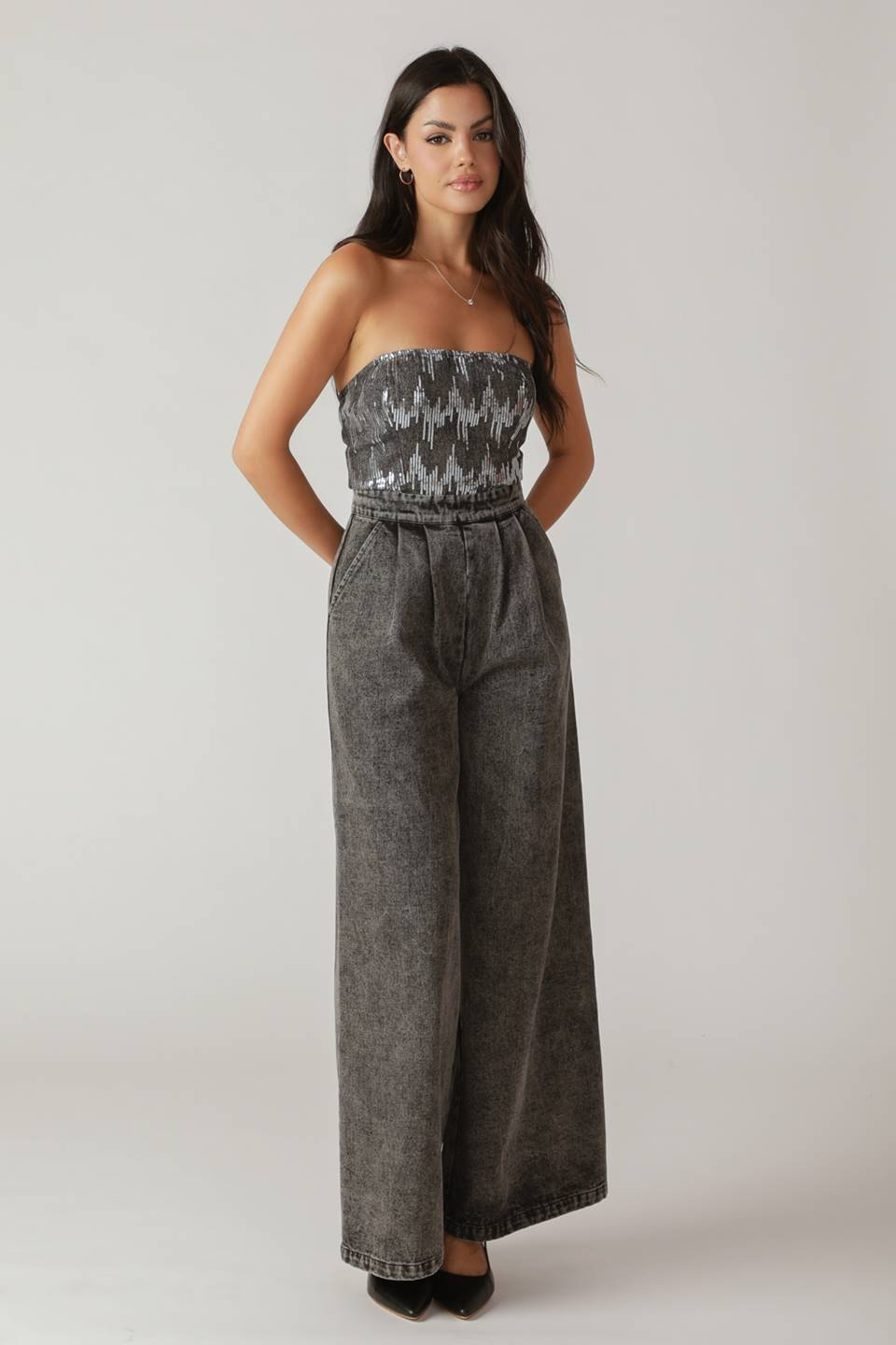 DELICATE TOUCH DENIM JUMPSUIT