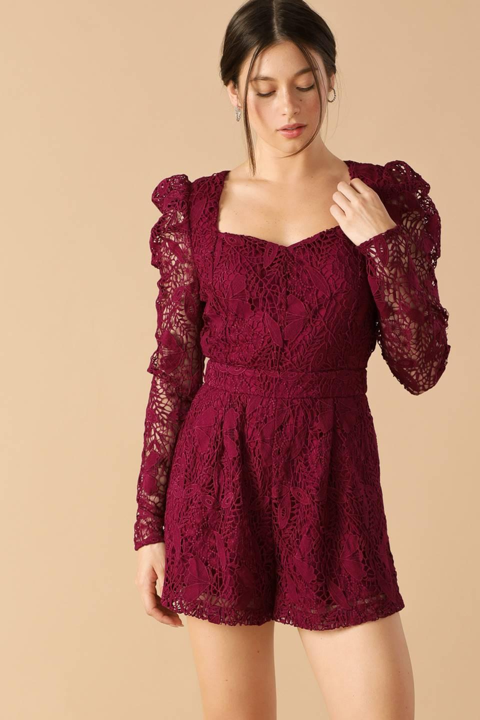 DAYS GO BY LACE WOVEN ROMPER - Flying Tomato - ROMPER - Flying Tomato
