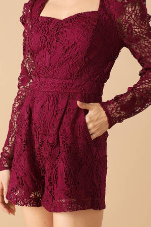 DAYS GO BY LACE WOVEN ROMPER - Flying Tomato - ROMPER - Flying Tomato