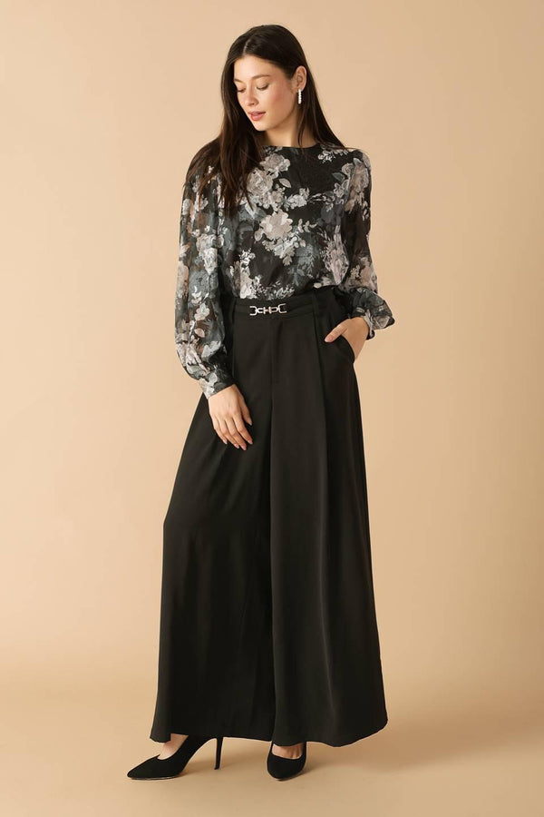 SWEET HARMONY BLACK WOVEN PANTS - Flying Tomato - PANTS - Flying Tomato