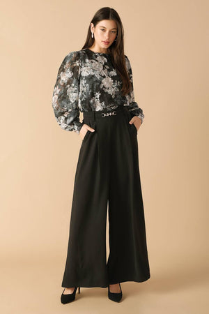 SWEET HARMONY BLACK WOVEN PANTS - Flying Tomato - PANTS - Flying Tomato