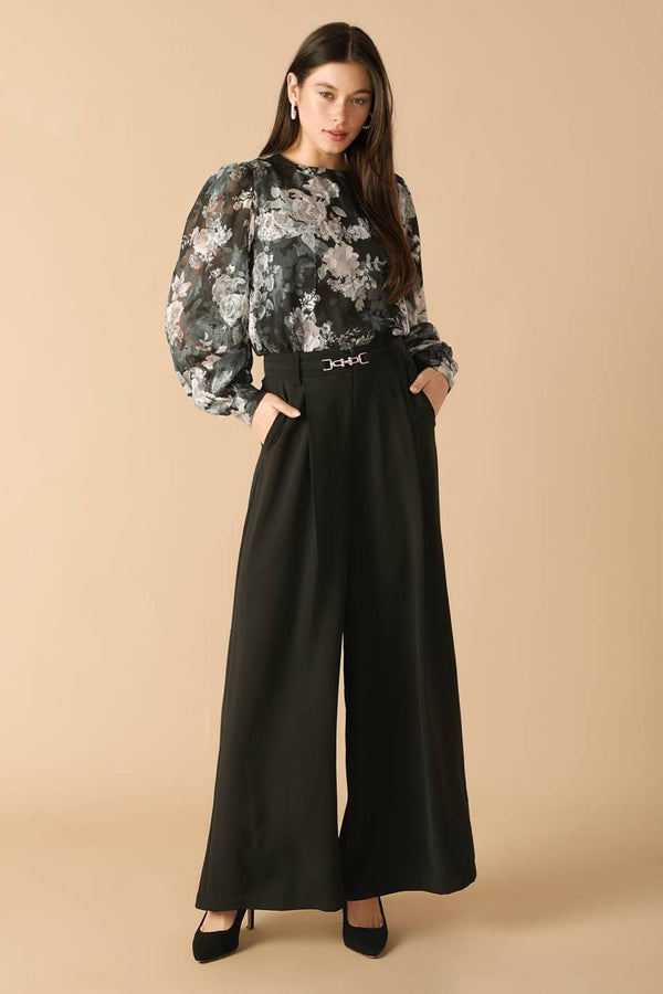 SWEET HARMONY BLACK WOVEN PANTS - Flying Tomato - PANTS - Flying Tomato