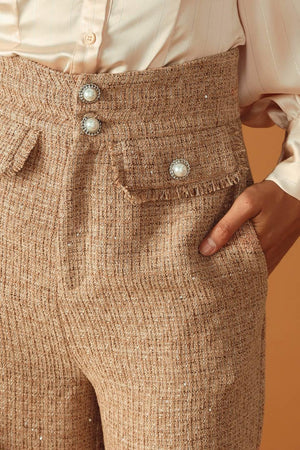 THREADS OF DESTINY TWEED PANTS.