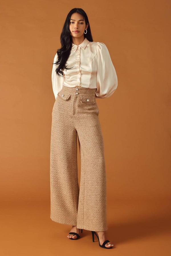 THREADS OF DESTINY TWEED PANTS.