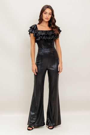 ANGEL EYES COATED WOVEN JUMPSUIT - Flying Tomato - JUMPSUIT - Flying Tomato