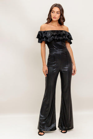 ANGEL EYES COATED WOVEN JUMPSUIT - Flying Tomato - JUMPSUIT - Flying Tomato
