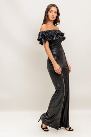 ANGEL EYES COATED WOVEN JUMPSUIT - Flying Tomato - JUMPSUIT - Flying Tomato