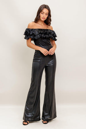ANGEL EYES COATED WOVEN JUMPSUIT - Flying Tomato - JUMPSUIT - Flying Tomato