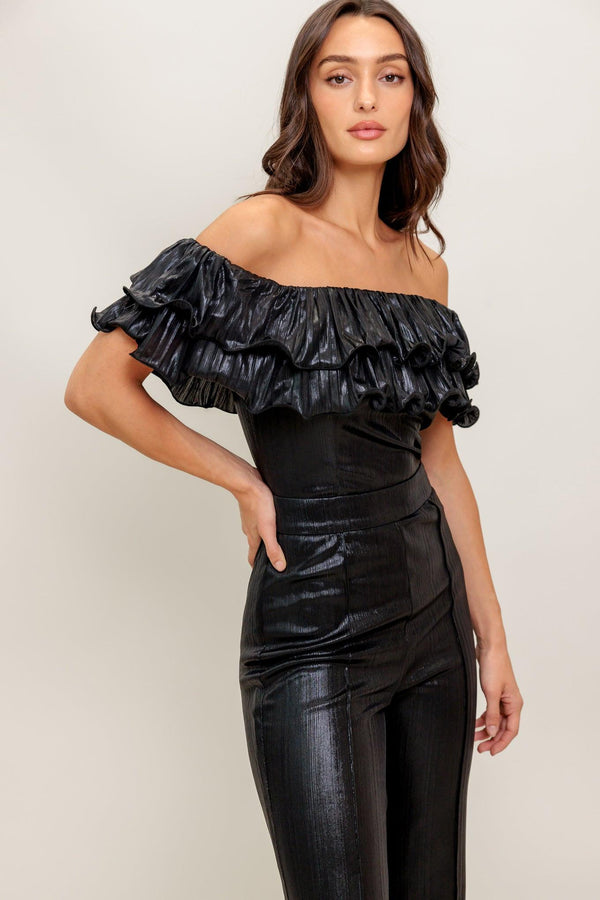 ANGEL EYES COATED WOVEN JUMPSUIT - Flying Tomato - JUMPSUIT - Flying Tomato