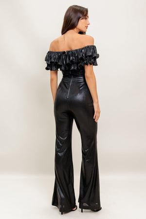ANGEL EYES COATED WOVEN JUMPSUIT - Flying Tomato - JUMPSUIT - Flying Tomato