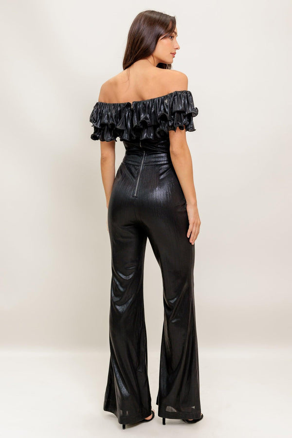 ANGEL EYES COATED WOVEN JUMPSUIT - Flying Tomato - JUMPSUIT - Flying Tomato