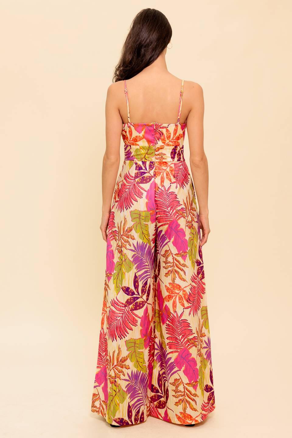 SAFE HAVEN PINK WOVEN JUMPSUIT.