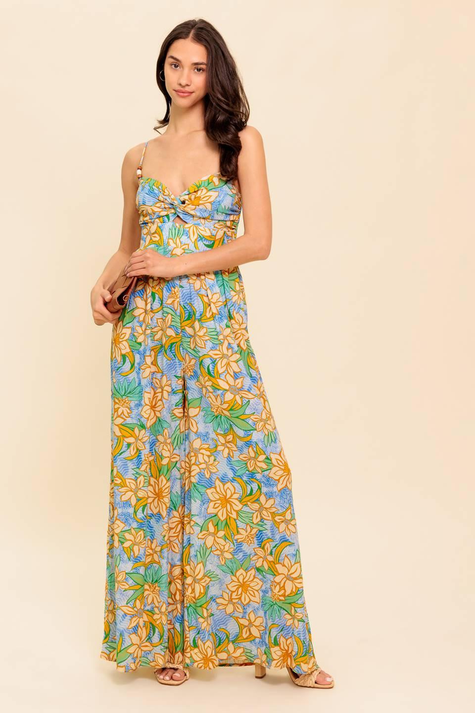 BY CHANCE BLUE WOVEN JUMPSUIT.