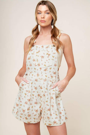 INVITE ONLY OFF WHITE WOVEN ROMPER.