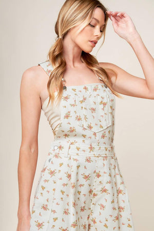 INVITE ONLY OFF WHITE WOVEN ROMPER.