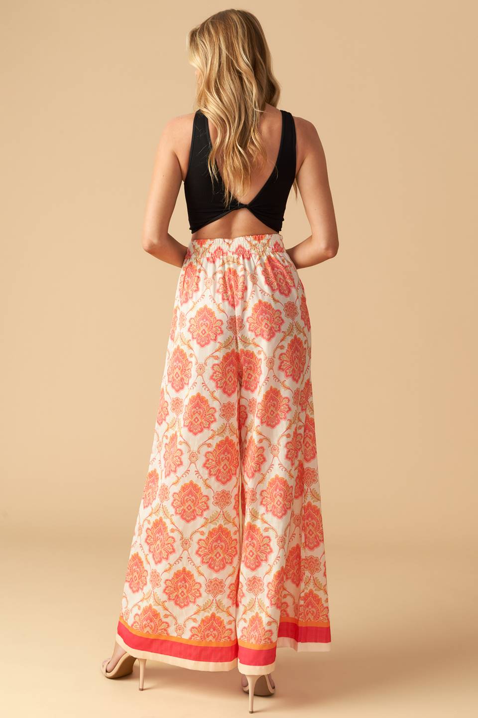 INTO THE NIGHT WOVEN WIDE LEG PANTS