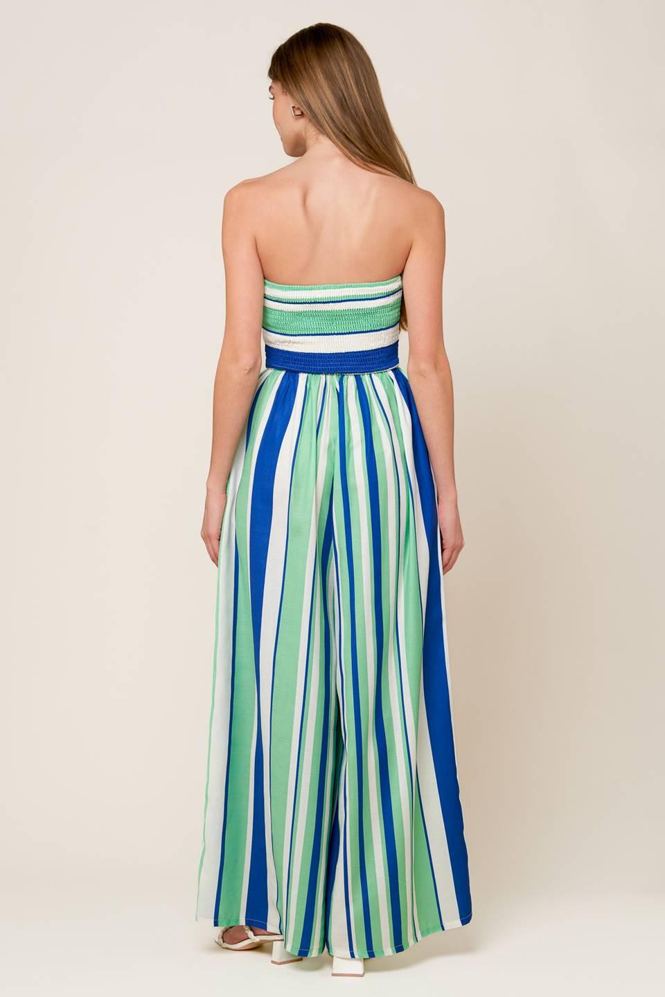 RIVERSIDE SIPS WOVEN JUMPSUIT.