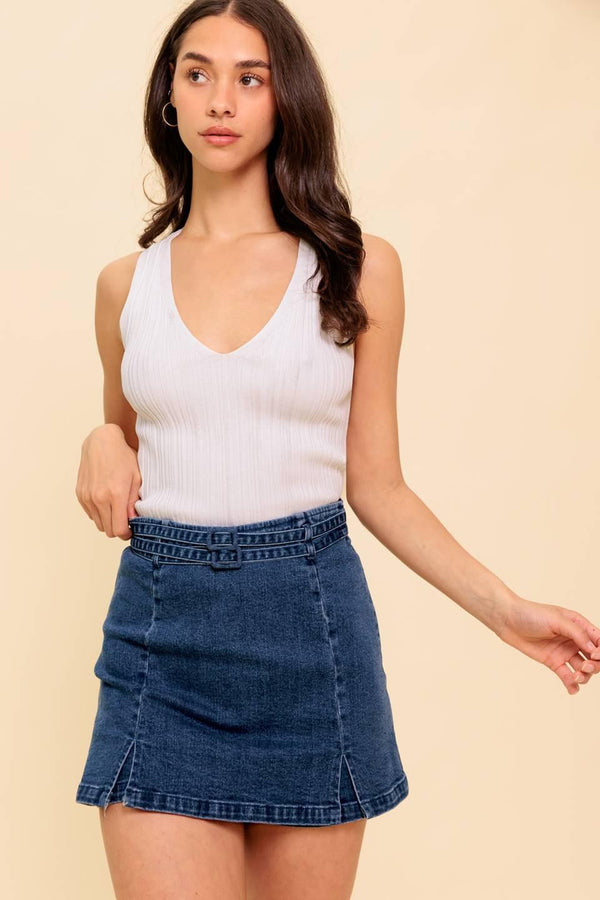 SUNDAY AFTERNOONS MEDIUM INDIGO SKORT.