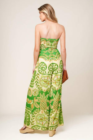 CAMERON MEADOW GREEN WOVEN JUMPSUIT.