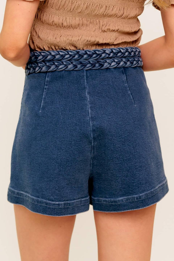 FRENCH MOSS DENIM SKORT.