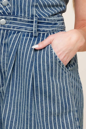 KEEP IT STYLISH DENIM ROMPER.