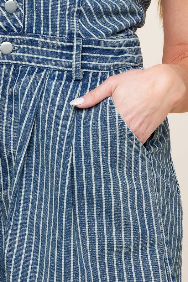 KEEP IT STYLISH DENIM ROMPER.