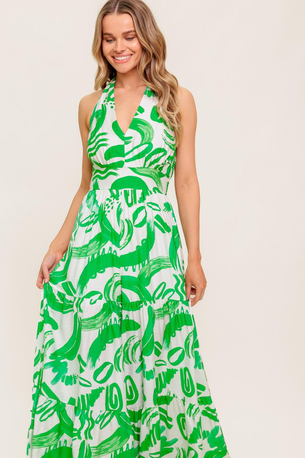 GARDEN WHISPER GREEN WOVEN JUMPSUIT.