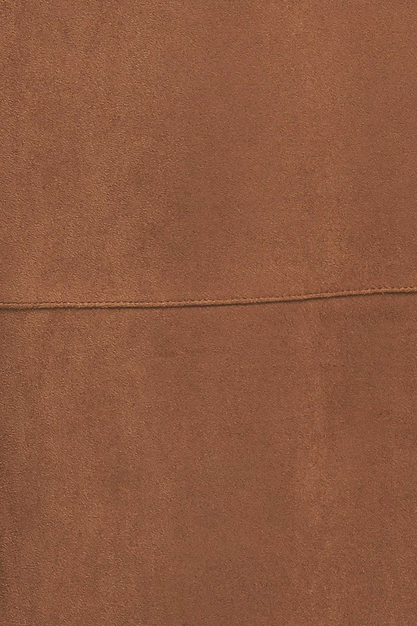 A faux suede pant featuring front closure, side pocket with braided detail and wide leg.