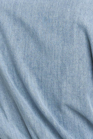 QUIET LUXURY LIGHTWEIGHT DENIM JUMPSUIT.