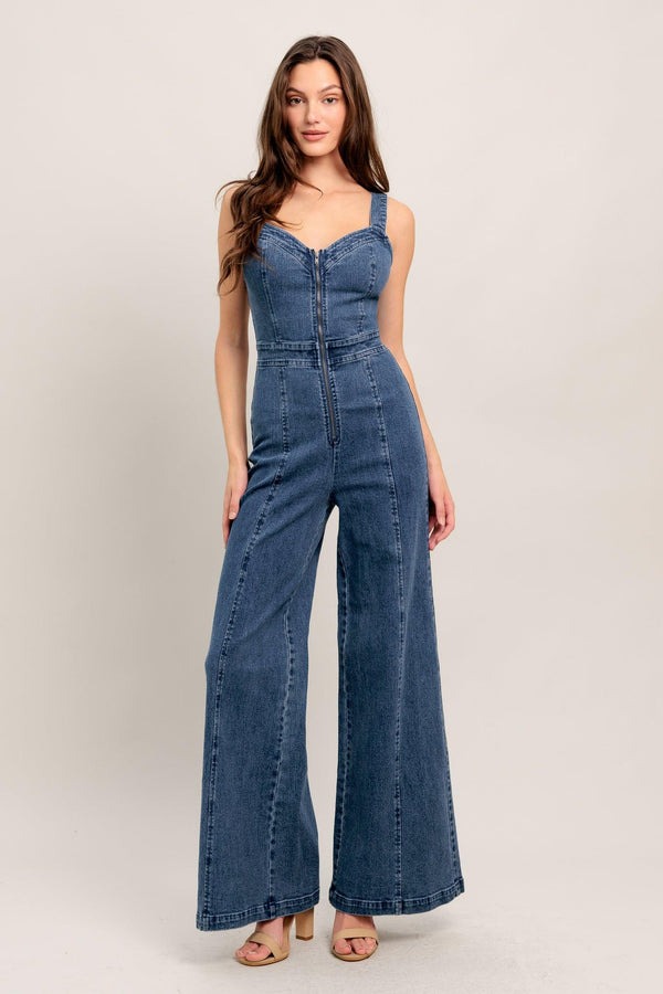 THE PERFECT FIT DENIM JUMPSUIT - Flying Tomato - JUMPSUIT - Flying Tomato